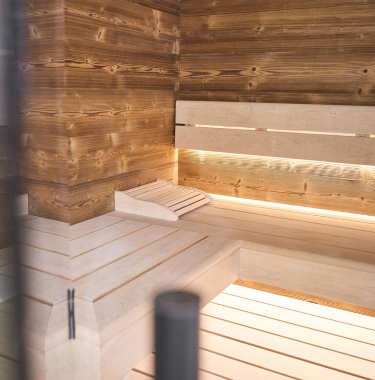 Einblick in die Sauna.